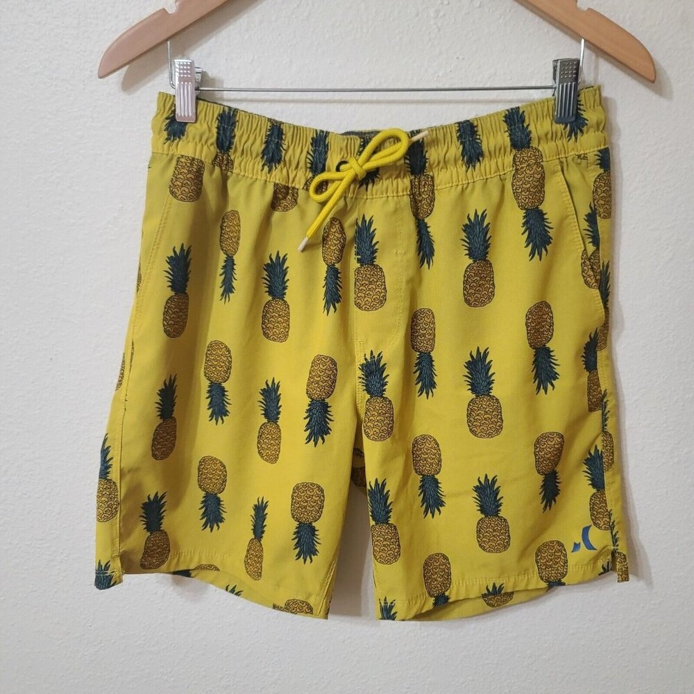Hurley Men's Volley Shorts Size M Swim Trunks Pineapple Design NWOT